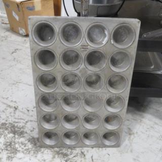 One Commercial 24 Hole Muffin Pan.