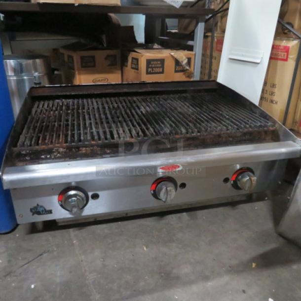 One Star Max Natural Gas Charbroiler. 36X26X15 - Image 1 of 1