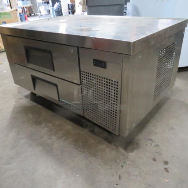 One WORKING True 2 Drawer Refrigerated Chef Base On Casters. 115 Volt. Model# 48X32X25. Model# TRCB-48. $5274.30. - Image 2 of 2