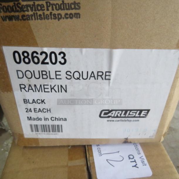 NEW Carlisle Double Square Black Ramekin. #86203. 12XBID - Image 2 of 2