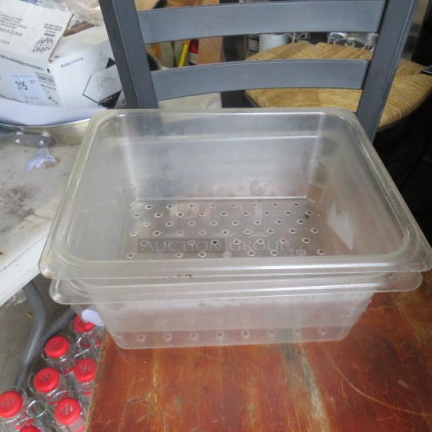 1/2 Size 6 Inch Deep Perforated Food Storage Container. 2XBID - Image 1 of 1