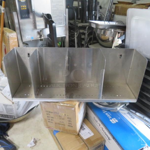 One Modular Stainless Steel Wall Mount Lid And Straw Organizer. 19X5X7 - Image 1 of 1