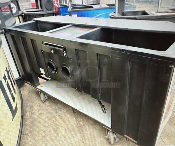 One IRP Miller Lite Kiosk With Cash Drawer, And 2 Cup Dispensers, On Casters. 79.5X30X39.5 - Image 2 of 3