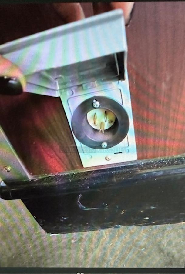 One Portable Work Station With 1 Door Under Storage, Flip Up Shelf, Granie Countertops, And Electrical Outlet , On Casters. 30X48X37.5 - Image 3 of 3