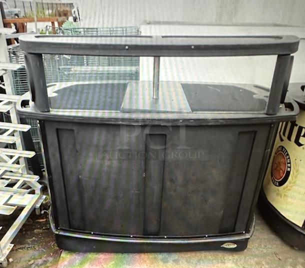 One IRP Poly  Kiosk  With Serving Shelf, On Casters. 60.5X30X49 - Image 1 of 2