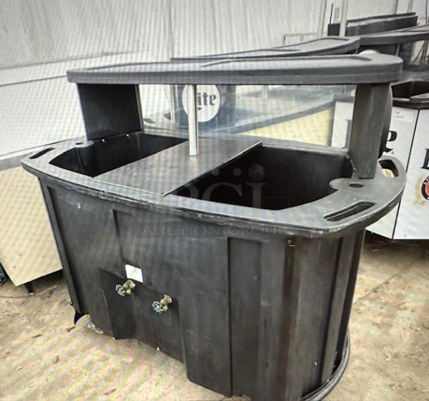 One IRP Poly  Kiosk  With Serving Shelf, On Casters. 60.5X30X49 - Image 2 of 2