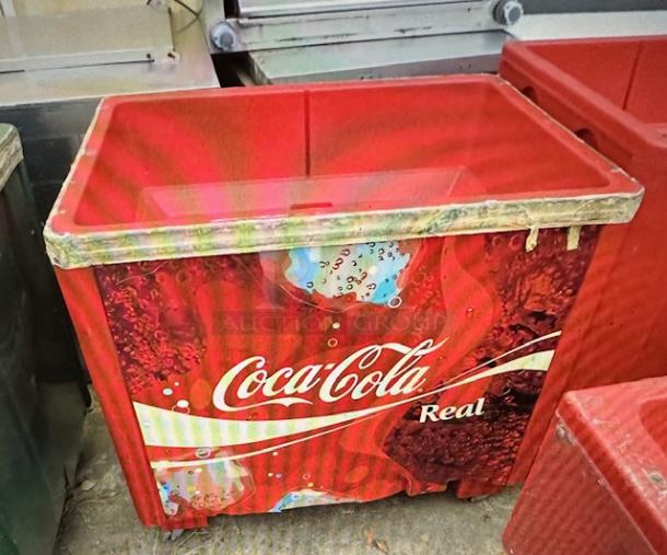 One IRP Poly Coca Cola Merchandiser With Under Shelf On Casters. 36X24X24 - Image 1 of 1