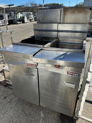 One Vulcan Natural Gas Deep Fryer With Dump, On Casters.  Model# GHF91G. 35X40X54. $6050.00