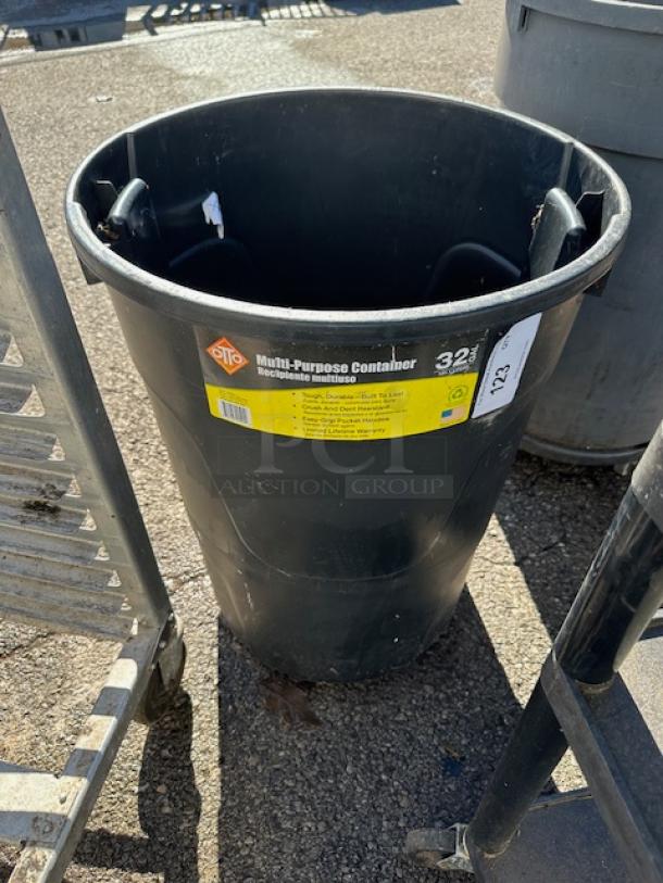 One 32 Gallon Trash Can. - Image 1 of 1