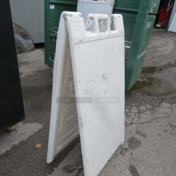 One Poly Sidewalk Sign. - Image 1 of 1