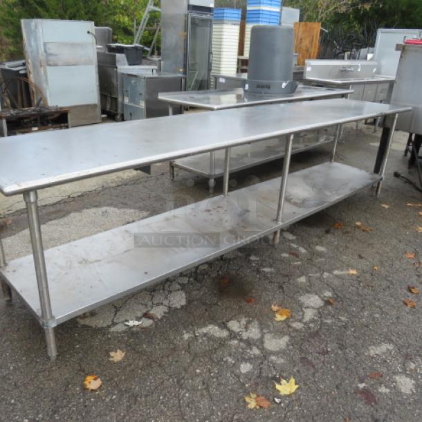 One Tabco Stainless Steel Table With SS Under Shelf. 144X30X35.5 - Image 1 of 2