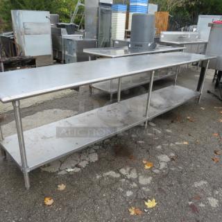 One Tabco Stainless Steel Table With SS Under Shelf. 144X30X35.5