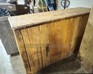 One Wooden Work Table With Under Shelf. 75X26.5X41