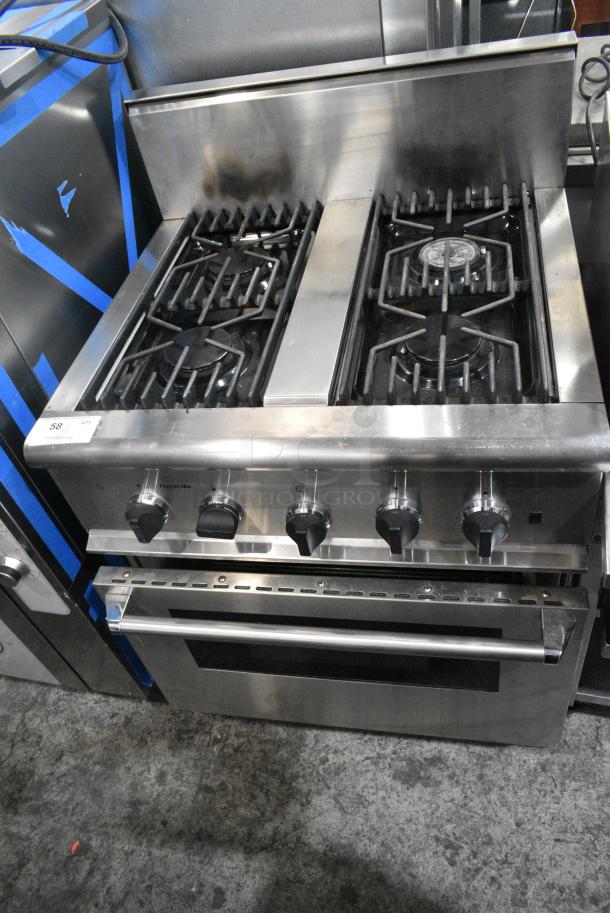 Thermador Professional Stainless Steel Commercial Natural Gas Powered 4 Burner Range w/ Oven. - Image 11 of 14