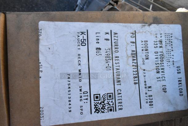 Chrome Finish Wire Shelving Unit on Commercial Casters w/ Contents Including Various Racks, Faucets, Metal.  BUYER MUST DISMANTLE. PCI CANNOT DISMANTLE FOR SHIPPING. PLEASE CONSIDER FREIGHT CHARGES. - Image 13 of 18