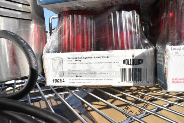 Chrome Finish 3 Tier Wire Shelving Unit w/ Contents Including Coffee Machine, Scale, Martini Glasses, 2 Tier Coffee Pot Warmer, Hollowick Votives, Water Pitchers.  BUYER MUST DISMANTLE. PCI CANNOT DISMANTLE FOR SHIPPING. PLEASE CONSIDER FREIGHT CHARGES. - Image 3 of 15