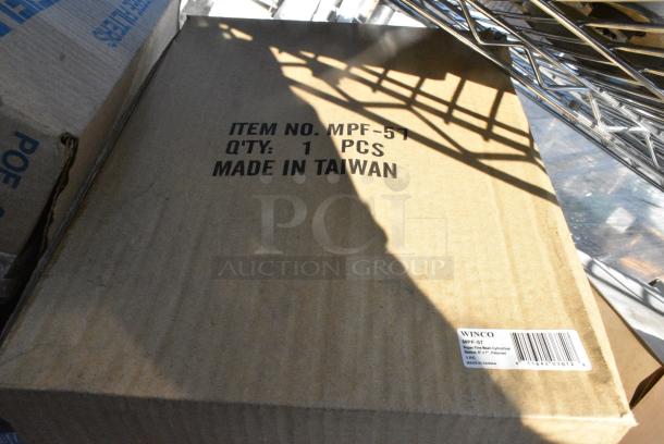 Chrome Finish 3 Tier Wire Shelving Unit w/ Contents Including Coffee Machine, Scale, Martini Glasses, 2 Tier Coffee Pot Warmer, Hollowick Votives, Water Pitchers.  BUYER MUST DISMANTLE. PCI CANNOT DISMANTLE FOR SHIPPING. PLEASE CONSIDER FREIGHT CHARGES. - Image 8 of 15