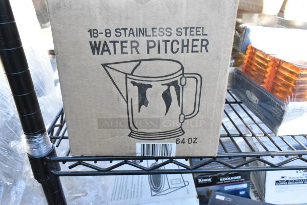 Chrome Finish 3 Tier Wire Shelving Unit w/ Contents Including Coffee Machine, Scale, Martini Glasses, 2 Tier Coffee Pot Warmer, Hollowick Votives, Water Pitchers.  BUYER MUST DISMANTLE. PCI CANNOT DISMANTLE FOR SHIPPING. PLEASE CONSIDER FREIGHT CHARGES. - Image 10 of 15
