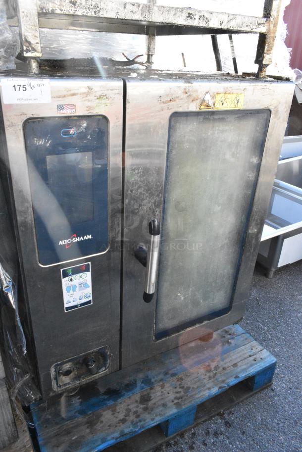 2019 Alto Shaam CTP10-10E Stainless Steel Commercial Electric Powered Combi Convection Oven w/ Equipment Stand. 208-240 Volts, 3 Phase. - Image 3 of 8