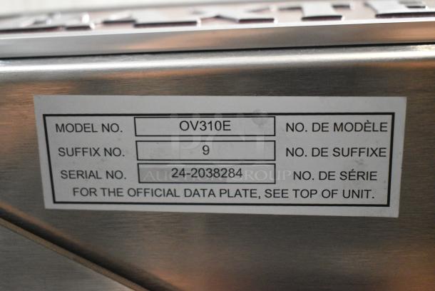 BRAND NEW SCRATCH AND DENT! Baxter OV310E Stainless Steel Commercial Floor Style Electric Powered Mini Rotating Rack Oven on 2 Door Proofer w/ Commercial Casters. - Image 8 of 8