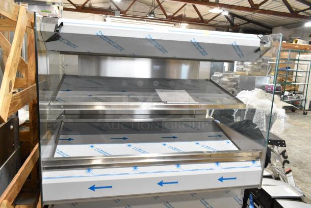 BRAND NEW! 2016 BKI HSS4-2TSQ Stainless Steel Commercial 2 Tier Warming Display Case Merchandiser. 230 Volts, 1 Phase. - Image 2 of 3