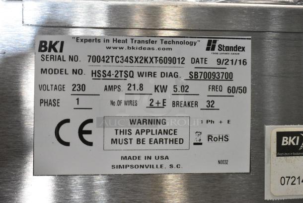 BRAND NEW! 2016 BKI HSS4-2TSQ Stainless Steel Commercial 2 Tier Warming Display Case Merchandiser. 230 Volts, 1 Phase. - Image 3 of 3