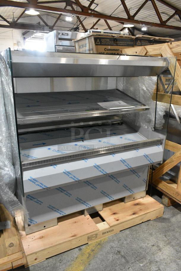 BRAND NEW! 2016 BKI HSS4-2TSQ Stainless Steel Commercial 2 Tier Warming Display Case Merchandiser. 230 Volts, 1 Phase. - Image 1 of 5