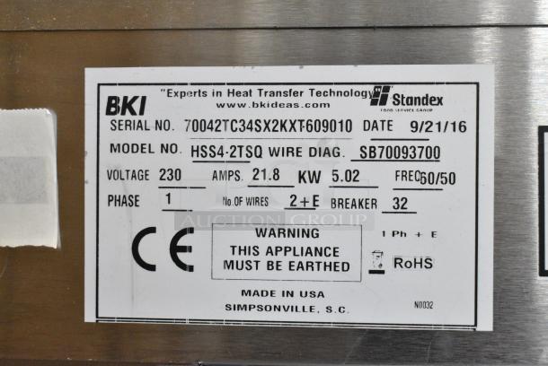 BRAND NEW! 2016 BKI HSS4-2TSQ Stainless Steel Commercial 2 Tier Warming Display Case Merchandiser. 230 Volts, 1 Phase. - Image 5 of 5