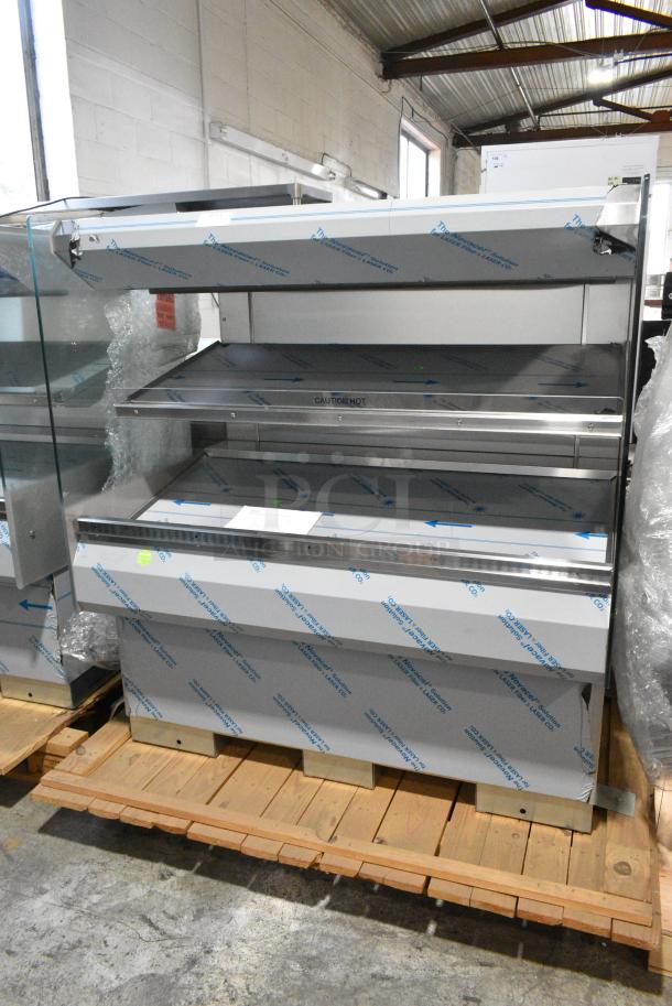 BRAND NEW! 2016 BKI HSS4-2TSQ Stainless Steel Commercial 2 Tier Warming Display Case Merchandiser. 230 Volts, 1 Phase. - Image 1 of 4