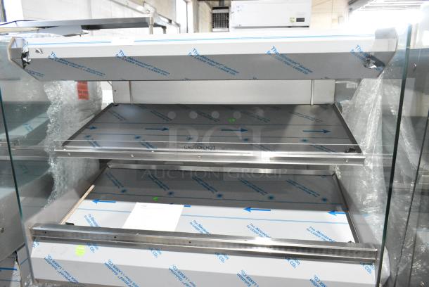 BRAND NEW! 2016 BKI HSS4-2TSQ Stainless Steel Commercial 2 Tier Warming Display Case Merchandiser. 230 Volts, 1 Phase. - Image 2 of 4