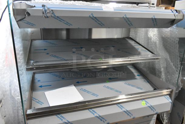 BRAND NEW! 2016 BKI HSS4-2TSQ Stainless Steel Commercial 2 Tier Warming Display Case Merchandiser. 230 Volts, 1 Phase. - Image 2 of 4