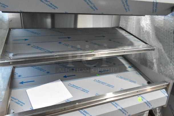 BRAND NEW! 2016 BKI HSS4-2TSQ Stainless Steel Commercial 2 Tier Warming Display Case Merchandiser. 230 Volts, 1 Phase. - Image 3 of 4