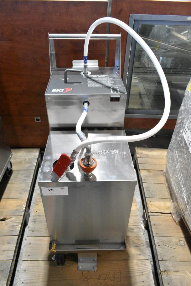 BRAND NEW! 2019 BKI PDC-14 Stainless Steel Commercial Oil Filtration System on Commercial Casters. 120 Volts, 1 Phase. - Image 1 of 6