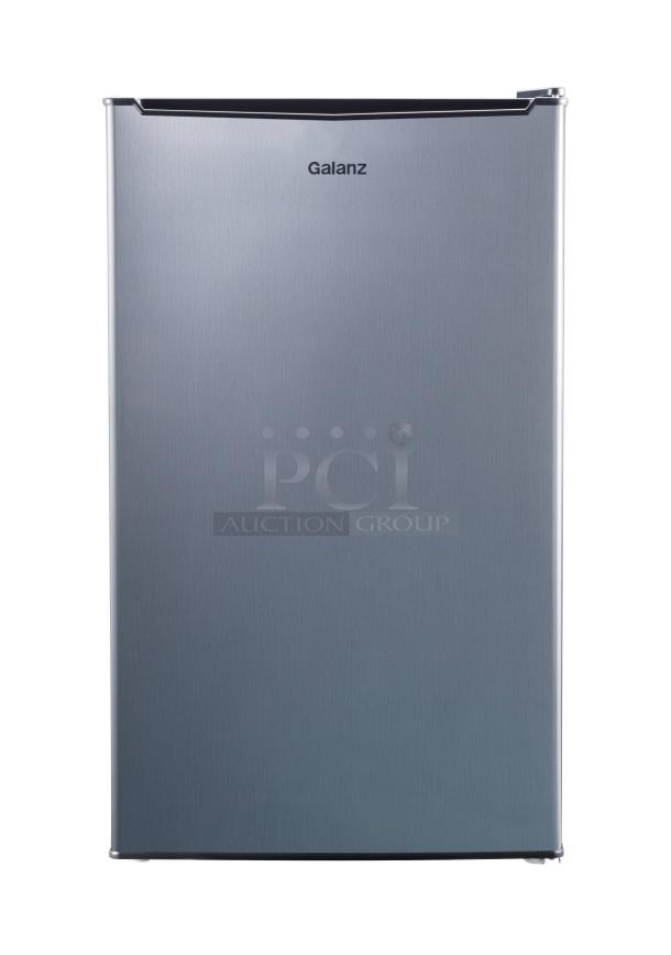 BRAND NEW SCRATCH AND DENT! Galanz GLR33MS1E02 Stainless Steel 3.3 Cu ft One Door Mini Fridge. 115 Volts, 1 Phase. - Image 1 of 3