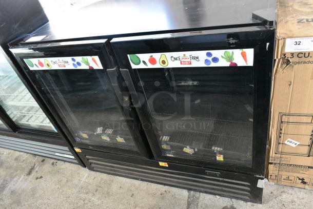SG Merchandising DD-12 Metal Commercial 2 Door Reach In Cooler Merchandiser w/ Poly Coated Racks. 115 Volts, 1 Phase. Cannot Test Due To Missing Power Cord - Image 1 of 5