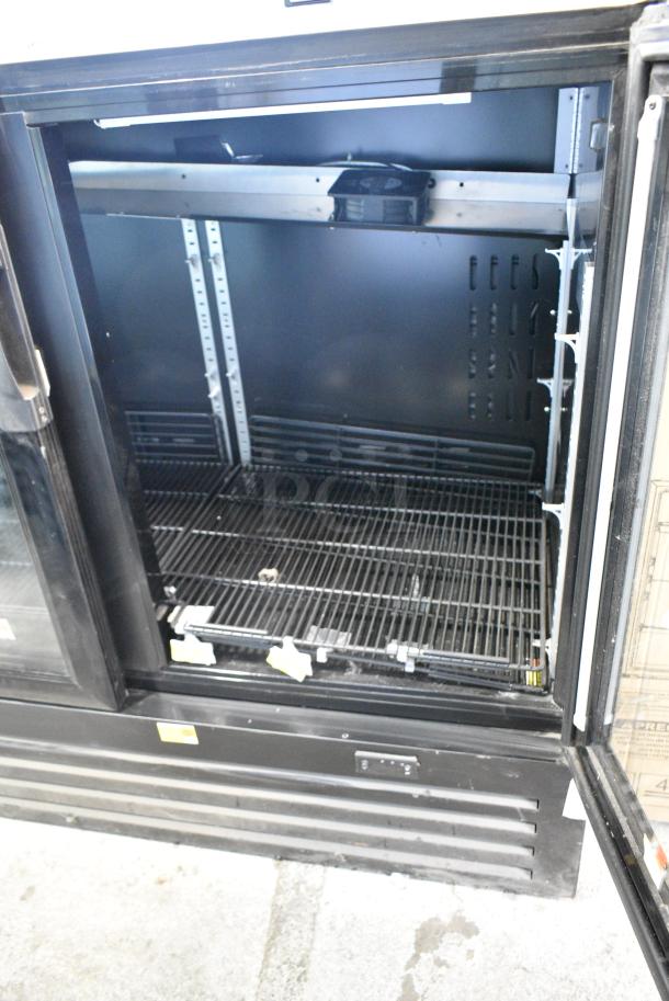 SG Merchandising DD-12 Metal Commercial 2 Door Reach In Cooler Merchandiser w/ Poly Coated Racks. 115 Volts, 1 Phase. Cannot Test Due To Missing Power Cord - Image 4 of 5