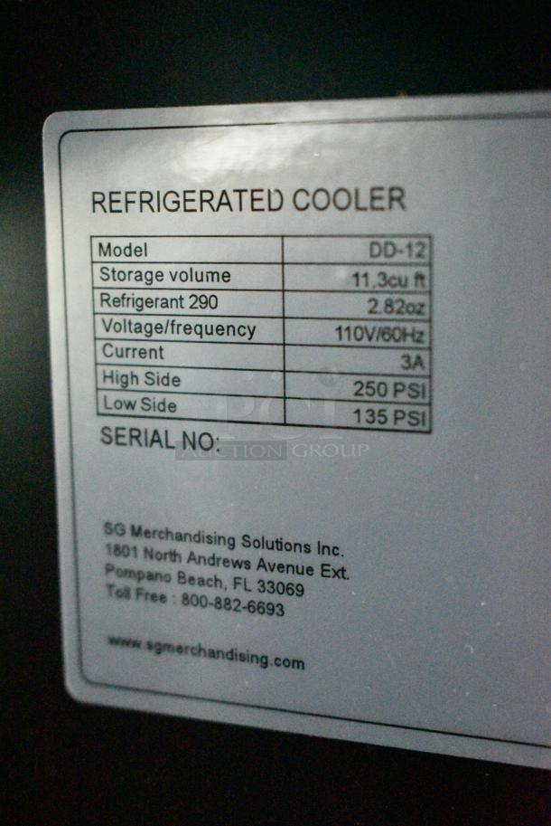 SG Merchandising DD-12 Metal Commercial 2 Door Reach In Cooler Merchandiser w/ Poly Coated Racks. 115 Volts, 1 Phase. Cannot Test Due To Missing Power Cord - Image 5 of 5