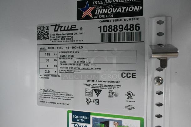 2024 True GDM-41SL-48-HC-LD Metal Commercial 2 Door Reach In Cooler Merchandiser w/ Poly Coated Racks. 115 Volts, 1 Phase. Tested and Working! - Image 6 of 6