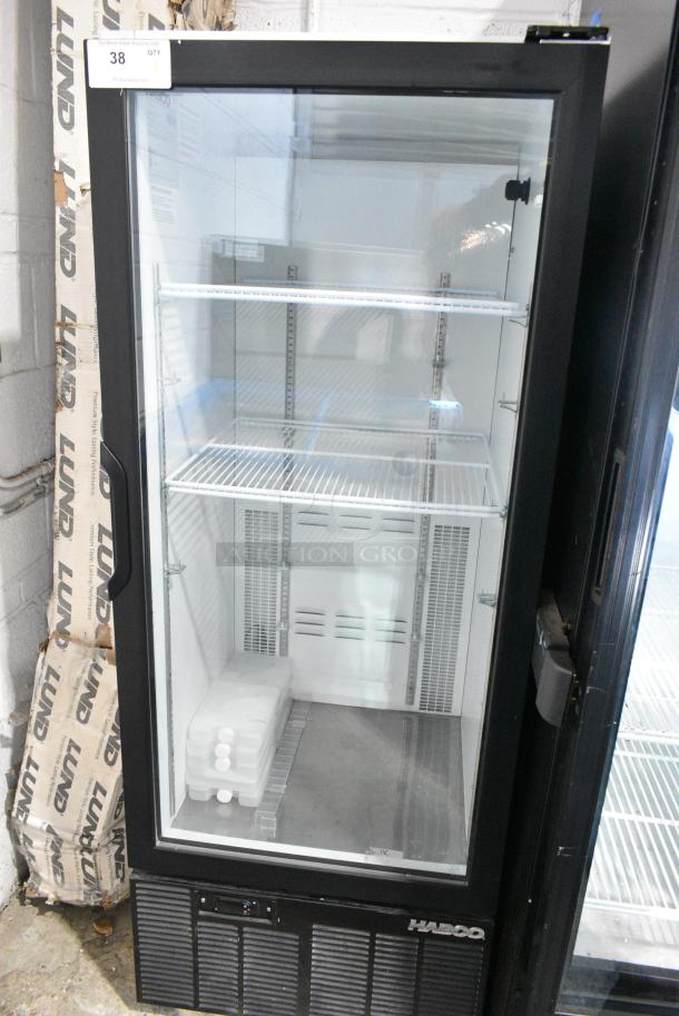 Habco SE12 Metal Commercial Single Door Reach In Cooler Merchandiser w/ Poly Coated Racks. 115 Volts, 1 Phase. Tested and Working! - Image 1 of 5