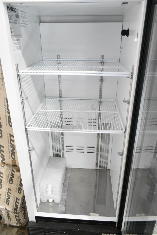 Habco SE12 Metal Commercial Single Door Reach In Cooler Merchandiser w/ Poly Coated Racks. 115 Volts, 1 Phase. Tested and Working! - Image 4 of 5
