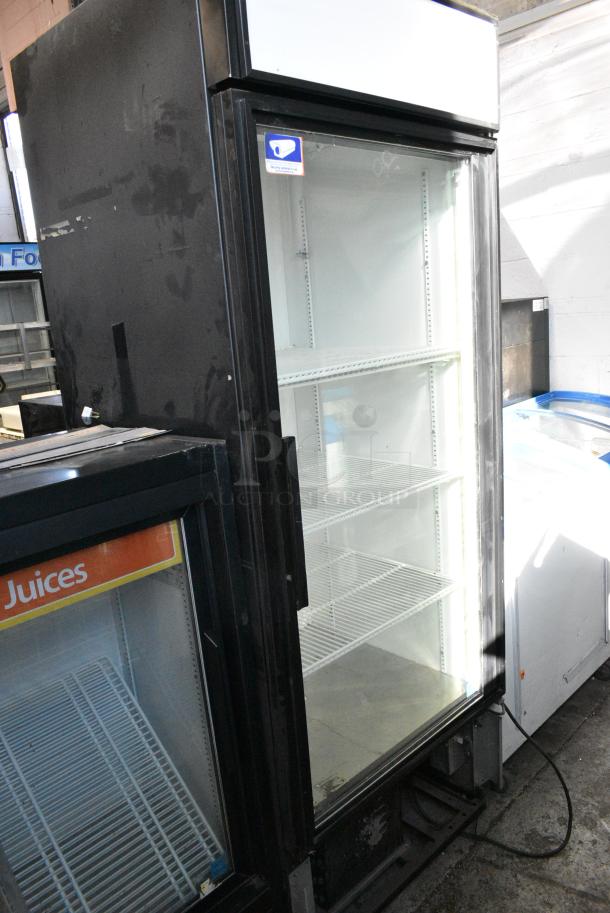 True GDM-26 Metal Commercial Single Door Reach In Cooler Merchandiser w/ Poly Coated Racks. 115 Volts, 1 Phase. Tested and Working! - Image 1 of 4