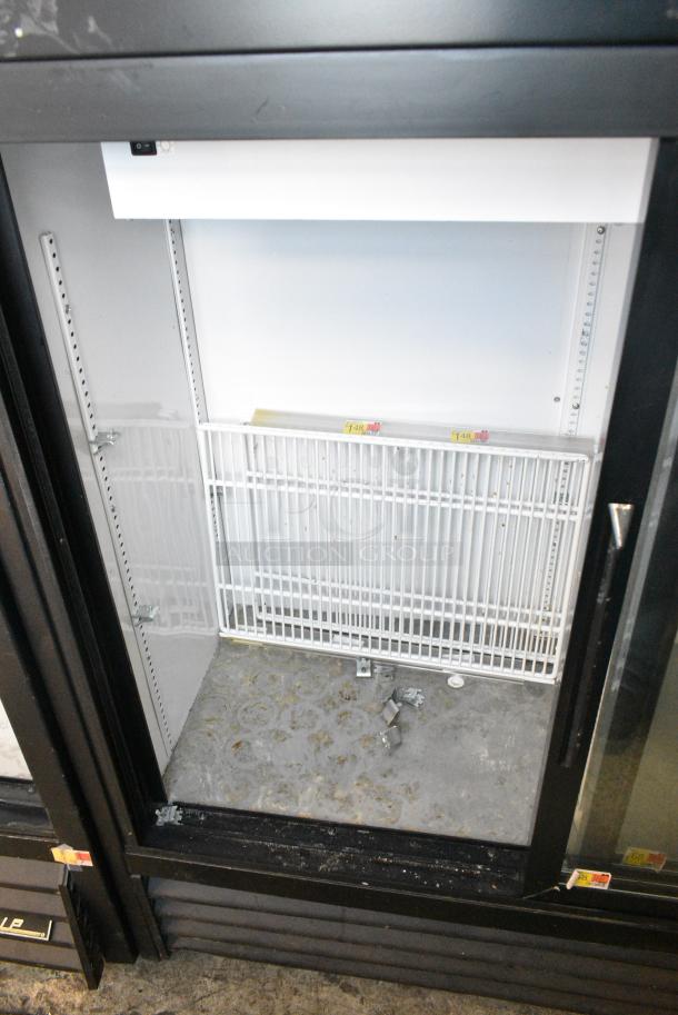 2017 True GDM-41SL-48-HC-LD Metal Commercial 2 Door Reach In Cooler Merchandiser w/ Poly Coated Racks. 115 Volts, 1 Phase. Tested and Working! - Image 3 of 5