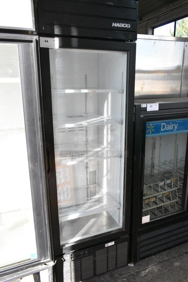 2019 Habco SE18 Metal Commercial Single Door Reach In Cooler Merchandiser w/ Poly Coated Racks. 115 Volts, 1 Phase. Tested and Working! - Image 1 of 4