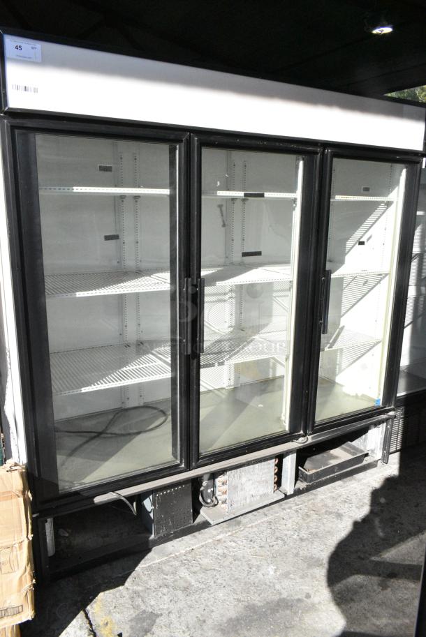 True GDM-72 Metal Commercial 3 Door Reach In Cooler Merchandiser w/ Poly Coated Racks. 115 Volts, 1 Phase. Tested and Working! - Image 1 of 6