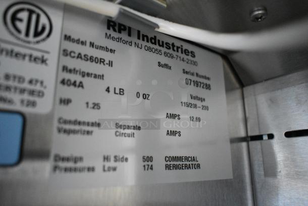 RPI SCAS60R-II Metal Commercial Open Grab N Go Merchandiser w/ Metal Shelves. 115/208-230 Volts, 1 Phase. - Image 5 of 6