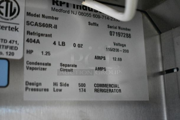 RPI SCAS60R-II Metal Commercial Open Grab N Go Merchandiser w/ Metal Shelves. 115/208-230 Volts, 1 Phase. - Image 6 of 6