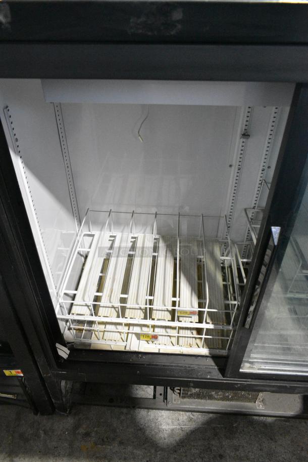 2016 True GDM-41SL-48-HC-LD Metal Commercial 2 Door Reach In Cooler Merchandiser w/ Poly Coated Racks. 115 Volts, 1 Phase. Tested and Working! - Image 4 of 6