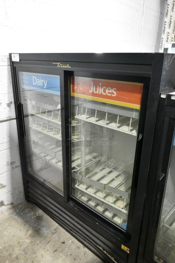 2016 True GDM-41SL-54-LD Metal Commercial 2 Door Reach In Cooler Merchandiser w/ Poly Coated Racks. 115 Volts, 1 Phase. Cannot Test Due To Cut Power Cord - Image 1 of 5