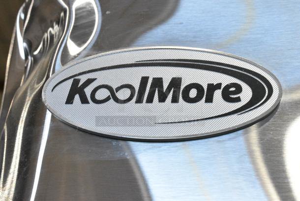 BRAND NEW SCRATCH AND DENT! 2022 KoolMore RIR-1D-SS-19C Stainless Steel Commercial Single Door Reach In Cooler w/ Poly Coated Racks on Commercial Casters. See Top Corner For Damage. 115 Volts, 1 Phase. Tested and Powers On But Does Not Get Cold - Image 2 of 6