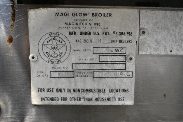 MagiKitch'n EM SMB 36 Stainless Steel Commercial Natural Gas Powered Charbroiler Grill on Commercial Casters. - Image 6 of 7